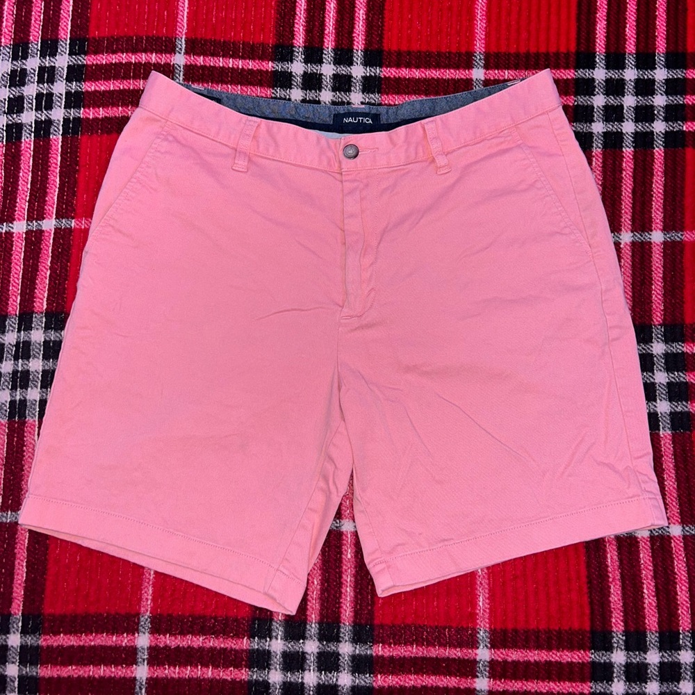 Men’s pink/coral ‘Nautica’ polo shorts !